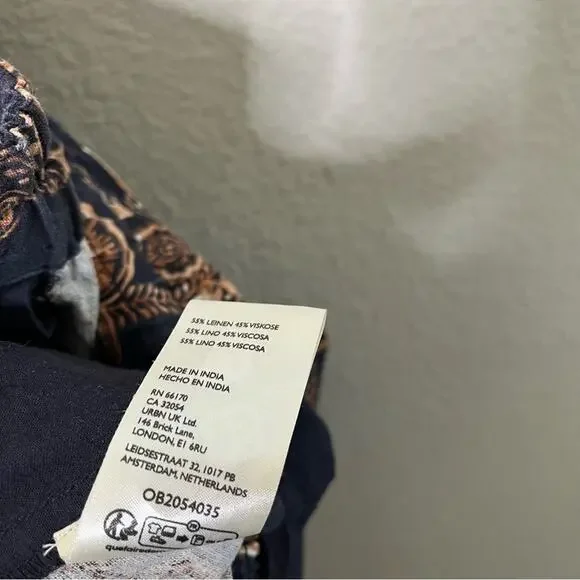 Anthropologie Pilcro Beach‎ Cargo Linen Pants Womens Size L - Picture 9 of 9